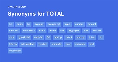 totalsynonym|another word for totaling.